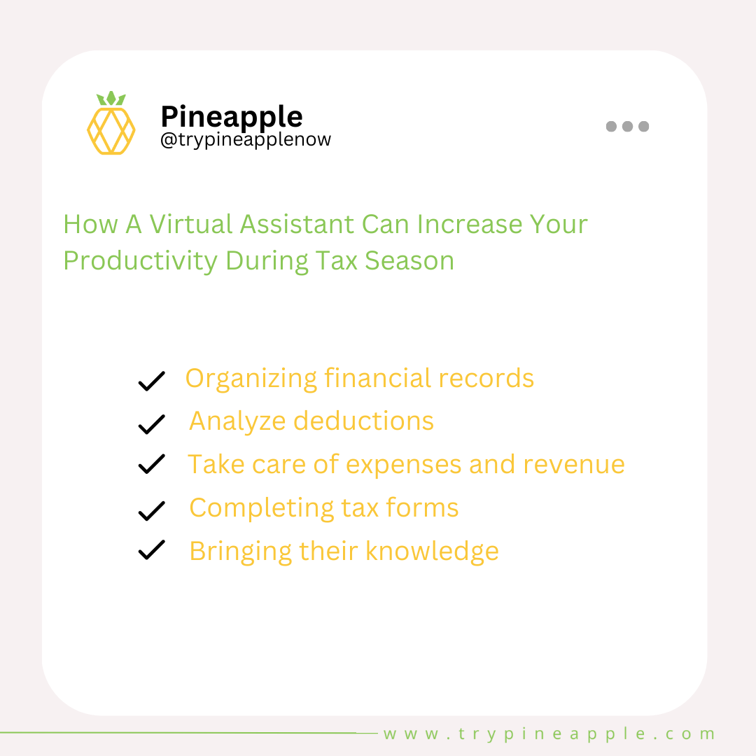 How A Virtual Assistant Can Increase Your Productivity During Tax Season